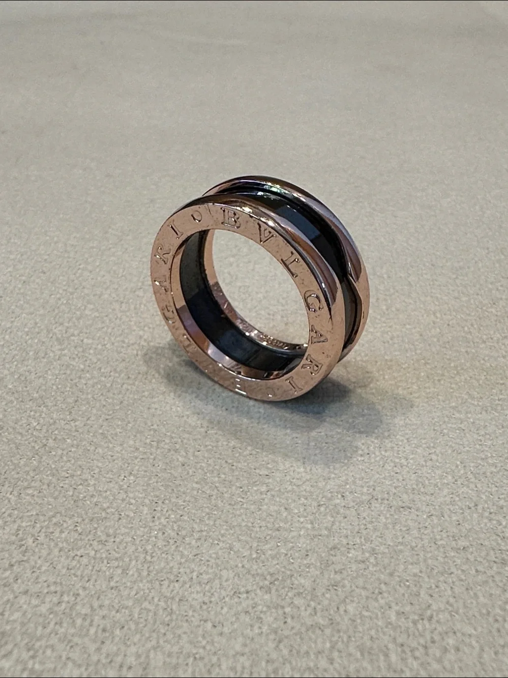 Designer Inspired Double Band Rose Gold Tone Ring - Sleek Stacked Design Sz 5.5